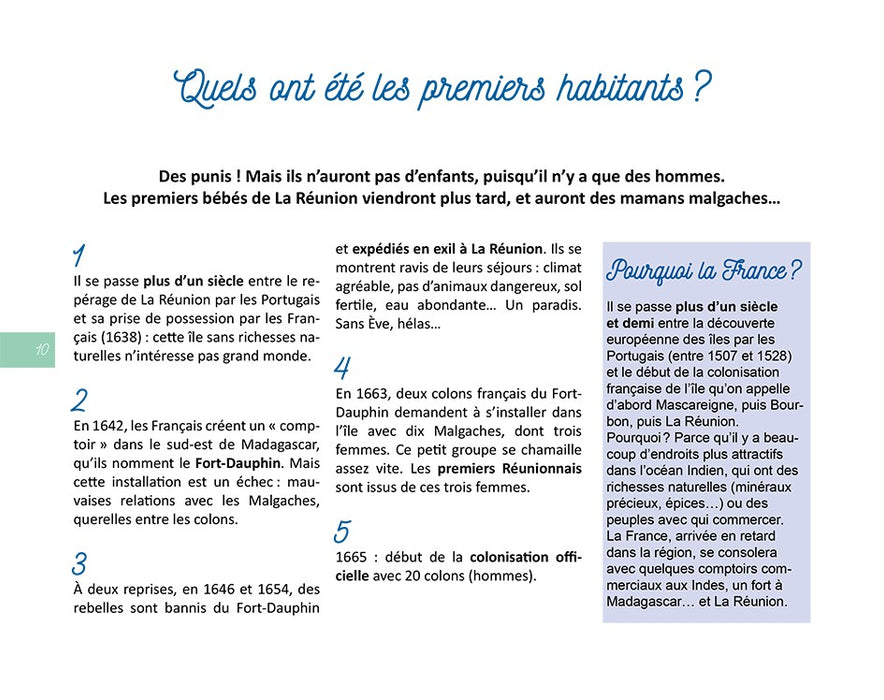 L'Histoire de La Réunion racontée aux enfants - Editions Orphie