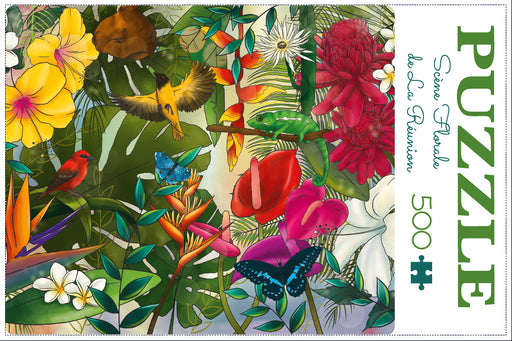 Puzzle 500 pièces - Scène florale de La Réunion I Éditions Orphie