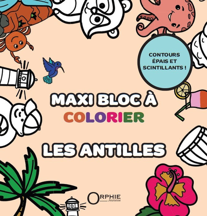Maxi bloc à colorier - Les Antilles