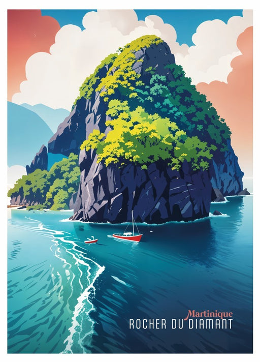 Affiche Rocher du Diamant - Martinique