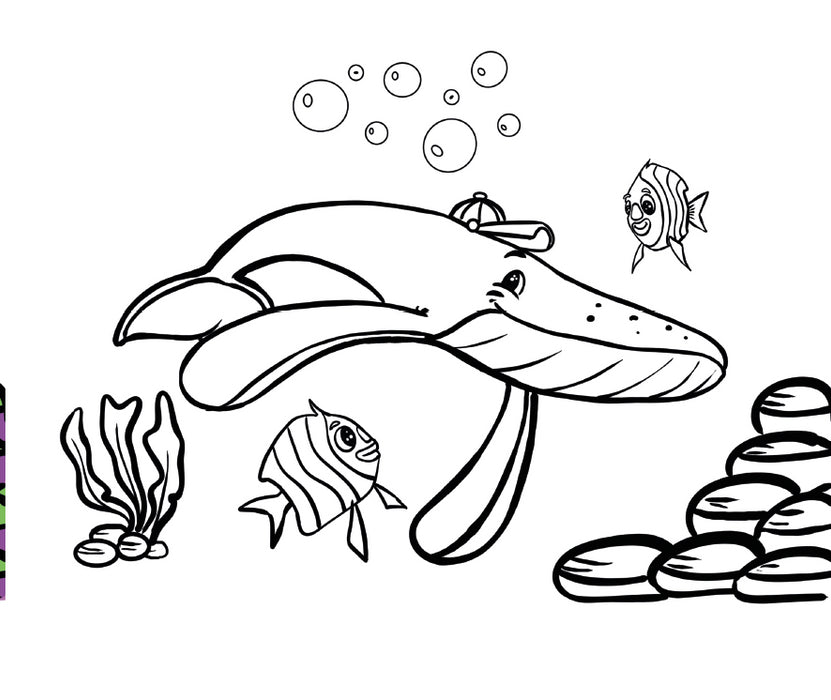 Coloriage - Théo le Baleineau