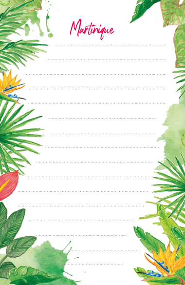 Bloc-notes magnétique - Martinique