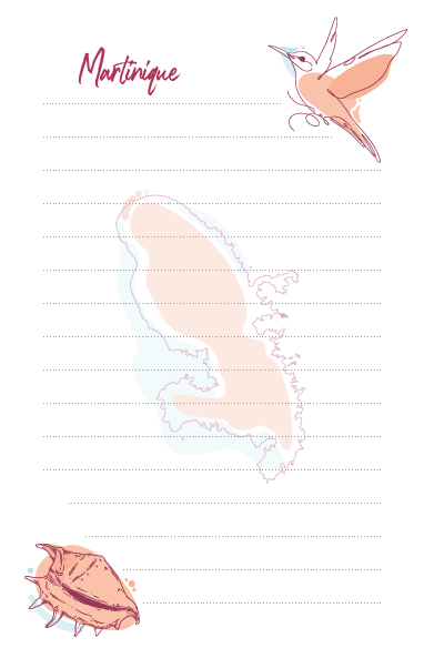 Bloc-notes magnétique - Martinique
