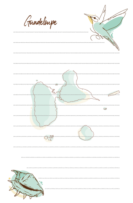 Bloc-notes magnétique - Guadeloupe