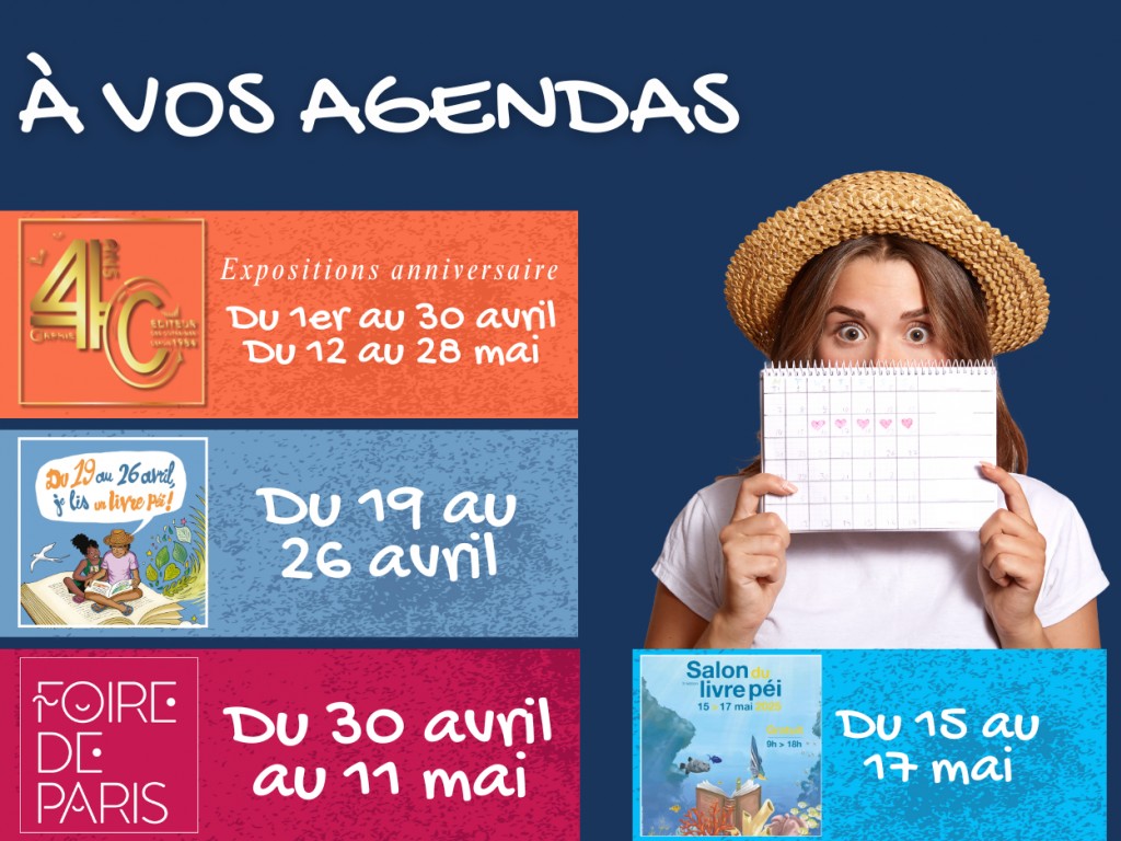 Le calendrier d'événements littéraires des Éditions Orphie