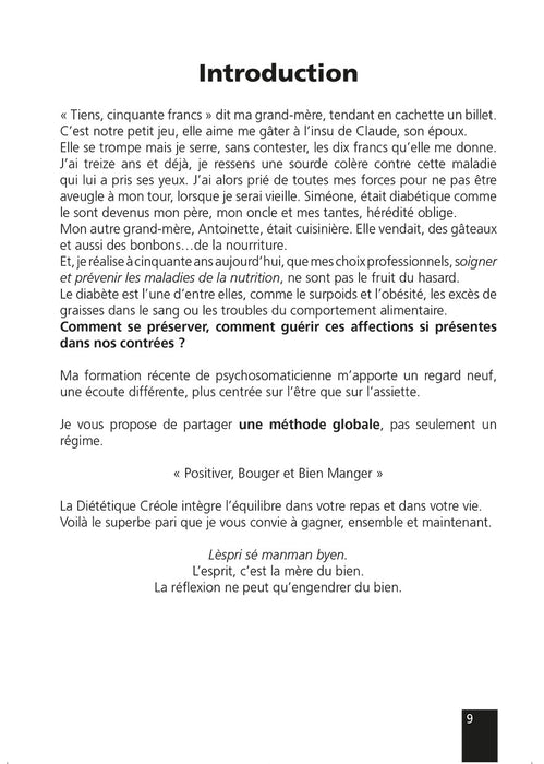 la diététique créole - Editions Orphie