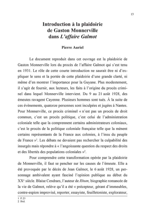L'affaire Galmot - Editions Ibis rouge