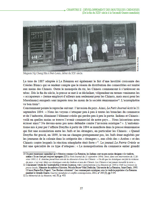 Le commerce Chinois à l'île de La Réunion - Histoire des boutiques