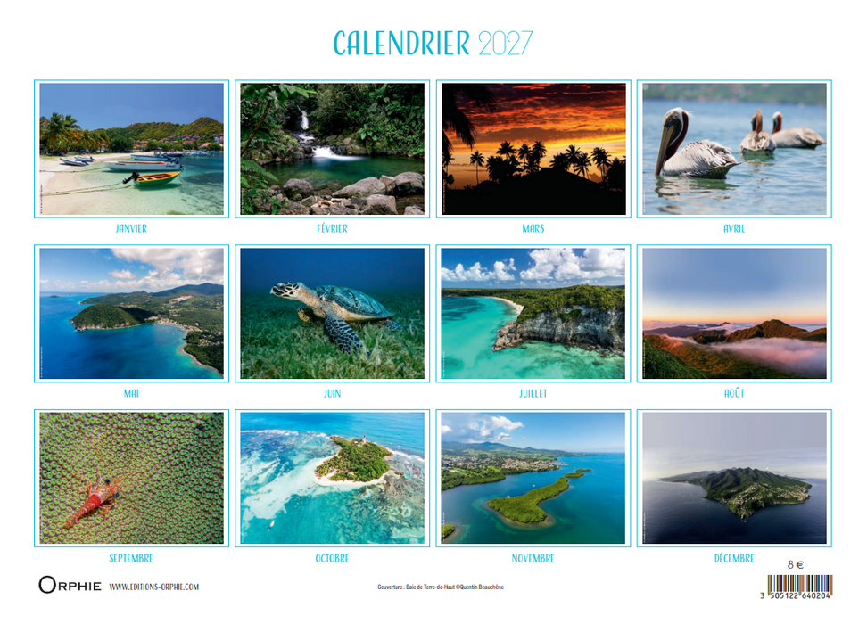 Calendrier 2027 - Guadeloupe