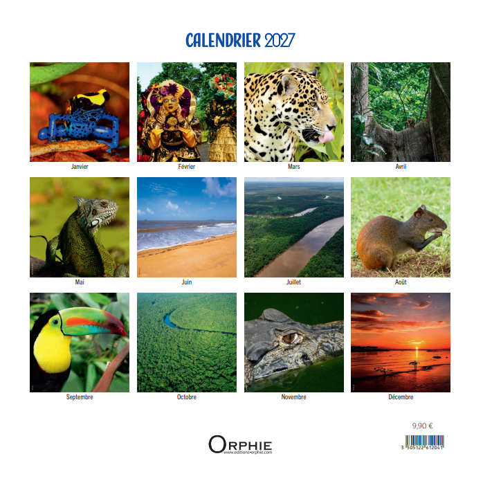 Grand calendrier - Merveilles de Guyane 2027