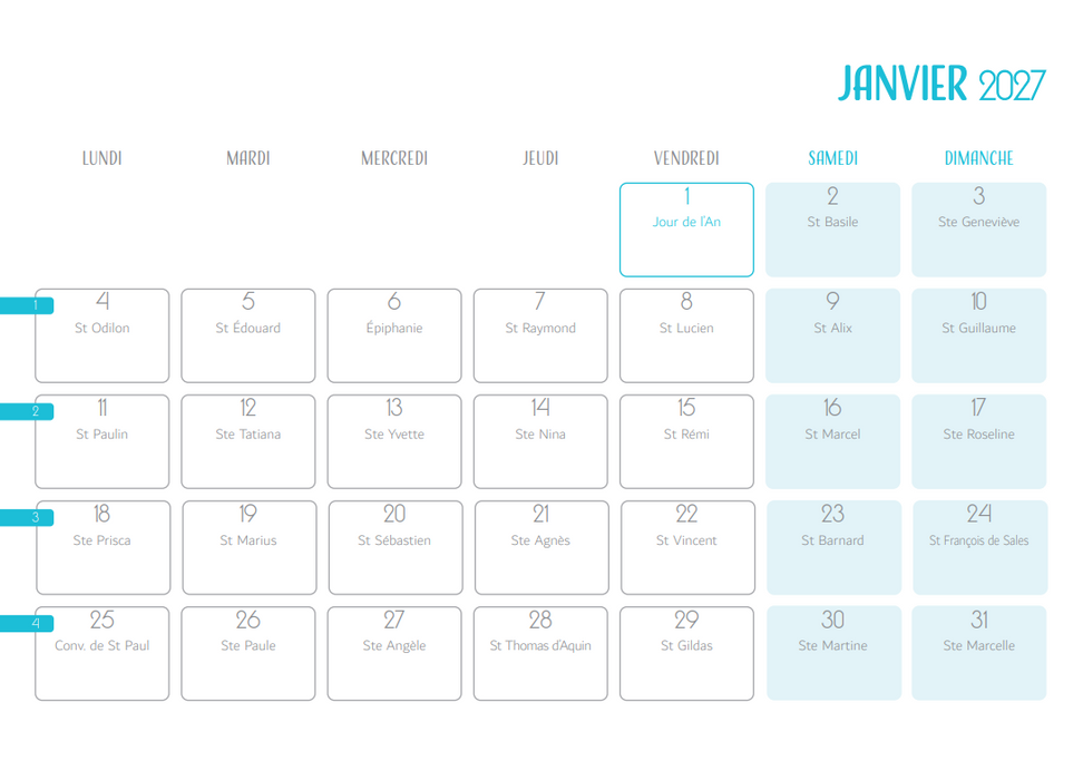 Calendrier 2027 - Sous les mers tropicales
