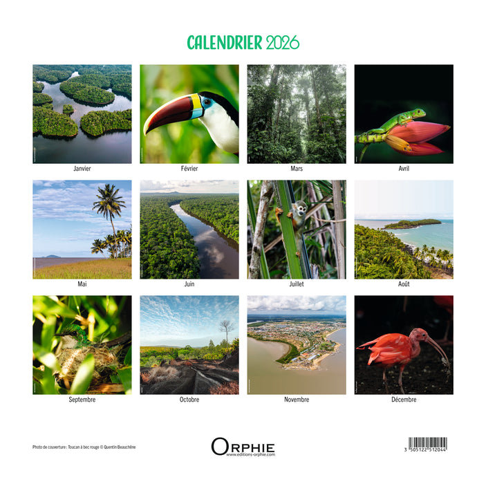 Grand calendrier 2026 - Merveilles de Guyane