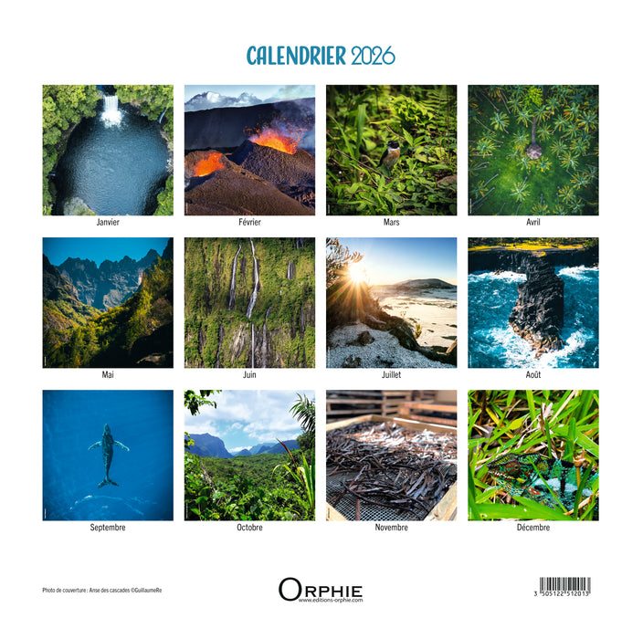 Grand calendrier 2026 - Merveilles de La Réunion