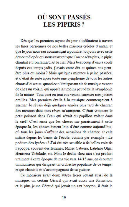 Raymond CHARLERY - Ou sont passés les pipiris chantant ?