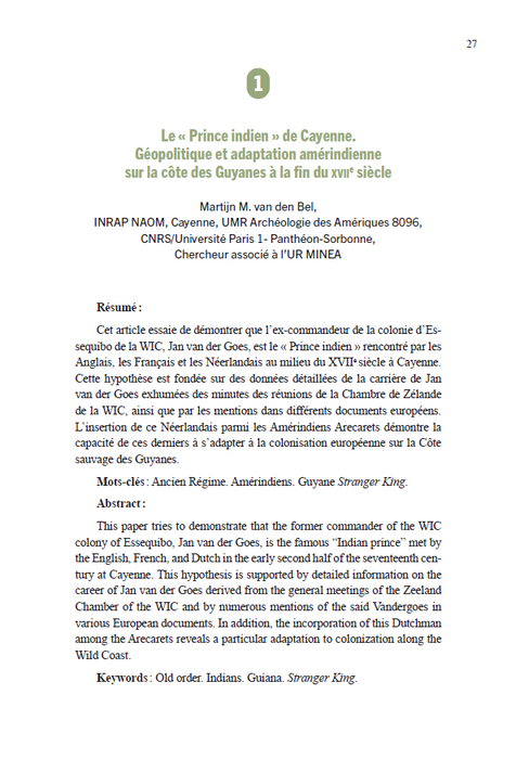 Sociétés et humanités en Guyane
