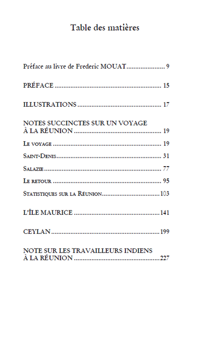 Notes succinctes sur un voyage à La Réunion, l'île Maurice et Ceylan par le Docteur Frédéric J.MOUAT